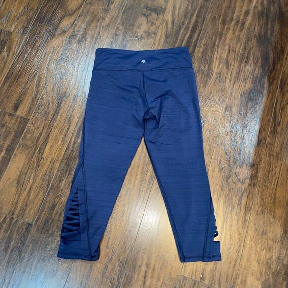 Athleta | Navy Criss Cross Chaturanga Capris - Picture 3 of 7